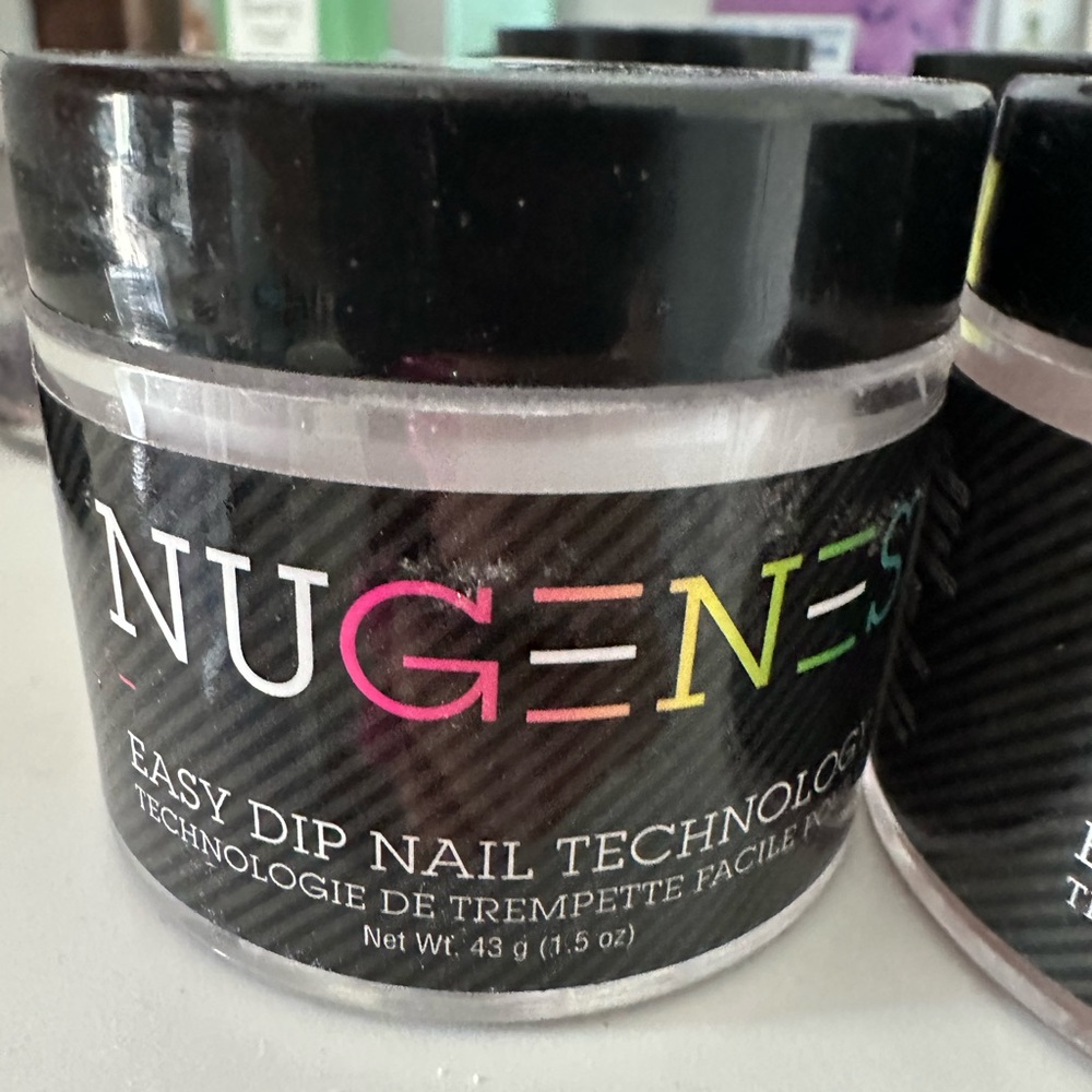Two NUGENESIS Crystal Clear & Desert Sand Dip Powder Nail Set 1.5 oz